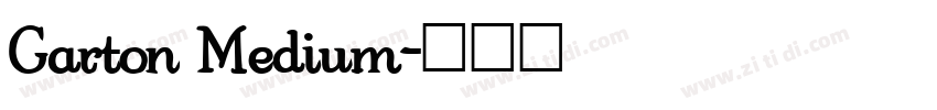 Garton Medium字体转换